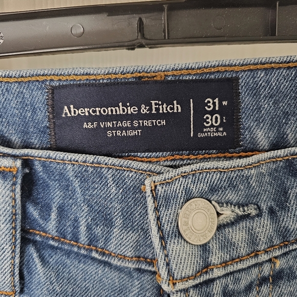 Abercrombie & Fitch A&F Vintage Stretch Straight Jeans Size 31x30 - Picture 2 of 4